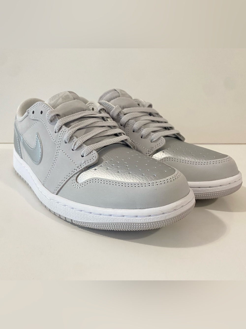 Nike Air Jordan 1 Low OG Metallic Silver Sneakers